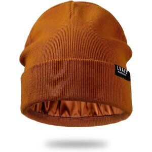 🆕 Women Brown Winter Beanie Hats Unisex Cotton Knitted Cuffed Slouchy Skull Cap